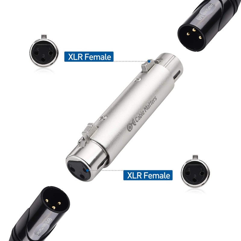 Cable Matters 2-Pack XLR to XLR Gender Changer Adapter - Female to Female - Image 5